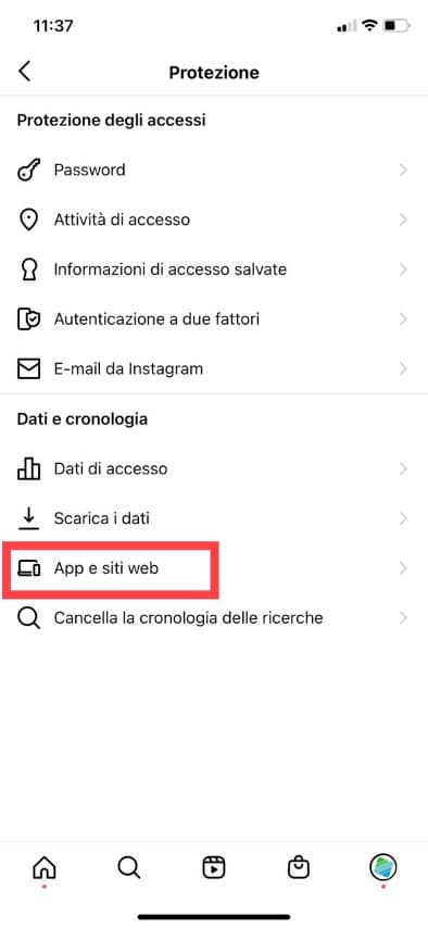 connettere e disconnettere clubhouse da instagram