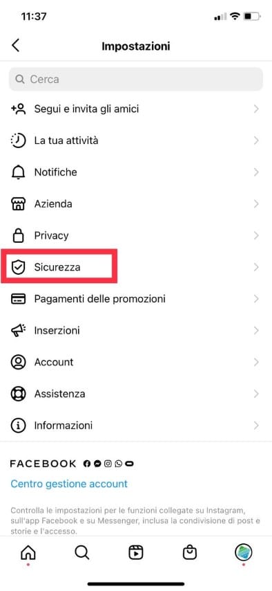 connettere e disconnettere clubhouse da instagram